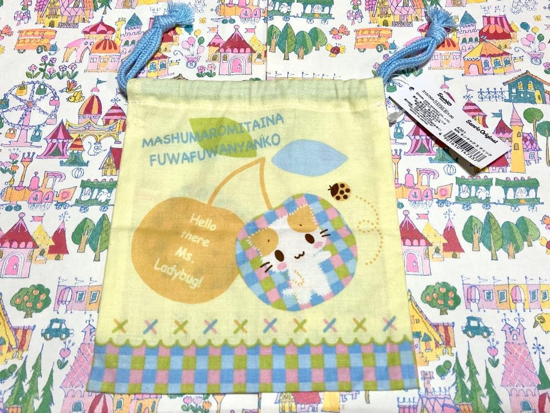 サンリオ 平成レトロ マシュマロみたいなふわふわにゃんこ 巾着袋