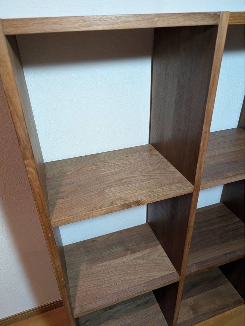 ■送料込■無印良品 MUJI スタッキングシェルフ ウォールナット 棚 家具収納