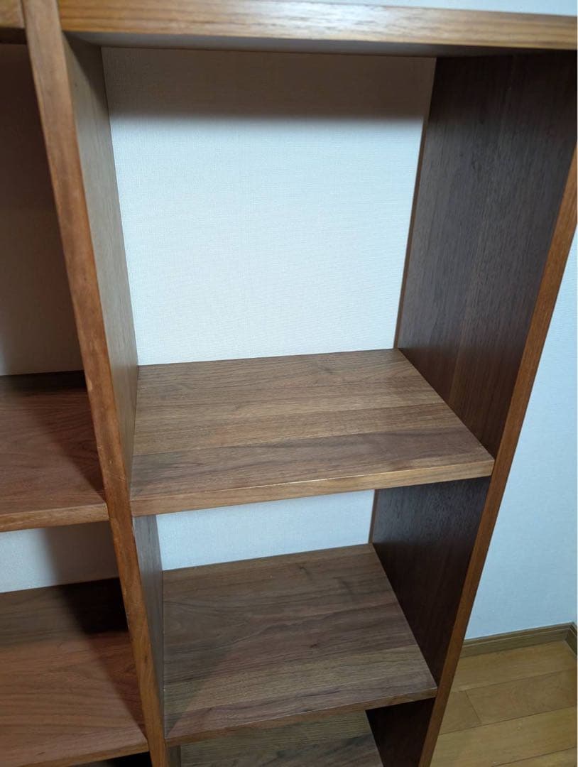 ■送料込■無印良品 MUJI スタッキングシェルフ ウォールナット 棚 家具収納