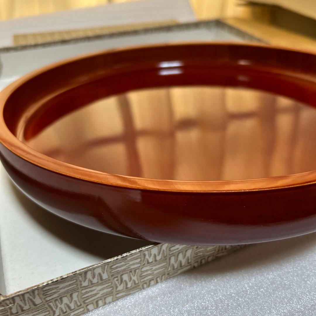 飛騨春慶　丸盆