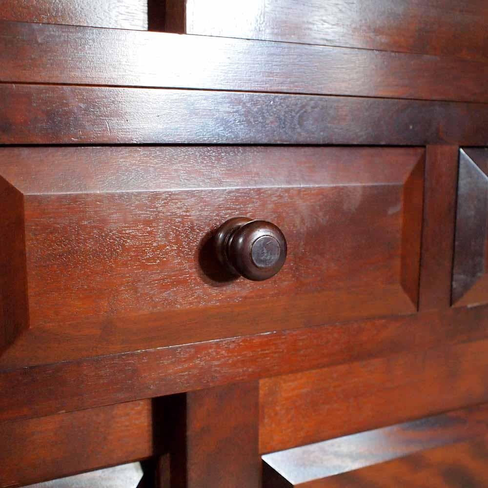 松本民芸家具 ミズメザクラ材 食器棚 本棚 ガラスキャビネット ZR24382