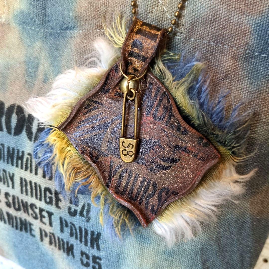 American☆★バッグチャーム付手染めミニトートバッグ✨️