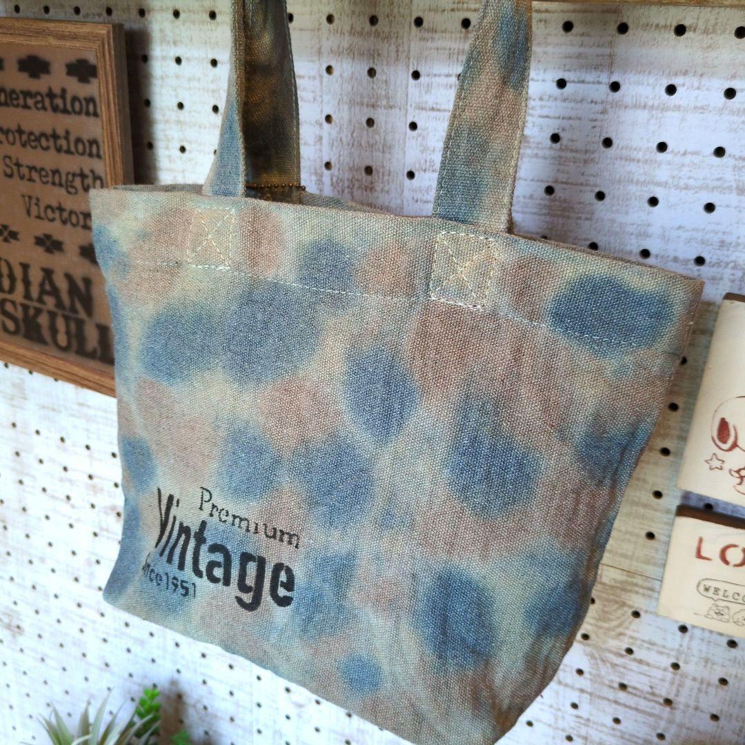 American☆★バッグチャーム付手染めミニトートバッグ✨️