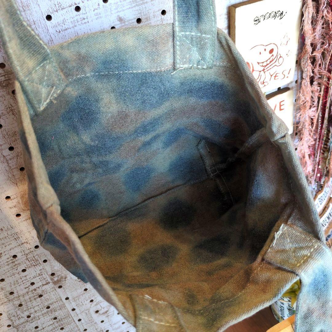 American☆★バッグチャーム付手染めミニトートバッグ✨️