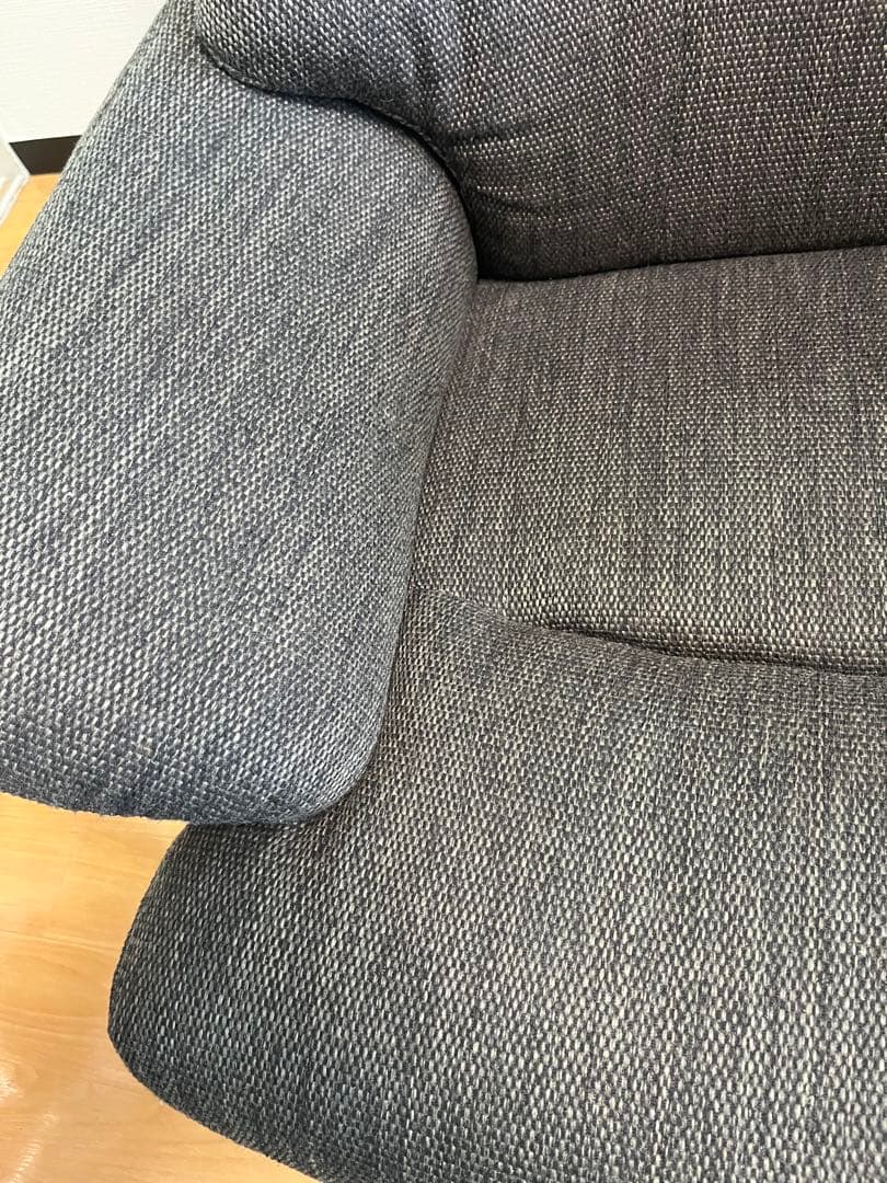 ニトリ 1人掛け布張りソファ「コウテイ3」ダークモカ（ハイバック）クッション付き