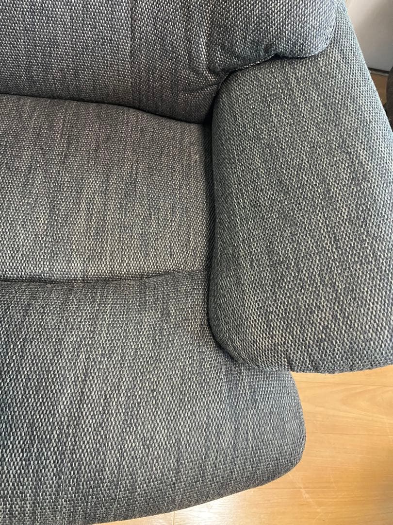 ニトリ 1人掛け布張りソファ「コウテイ3」ダークモカ（ハイバック）クッション付き