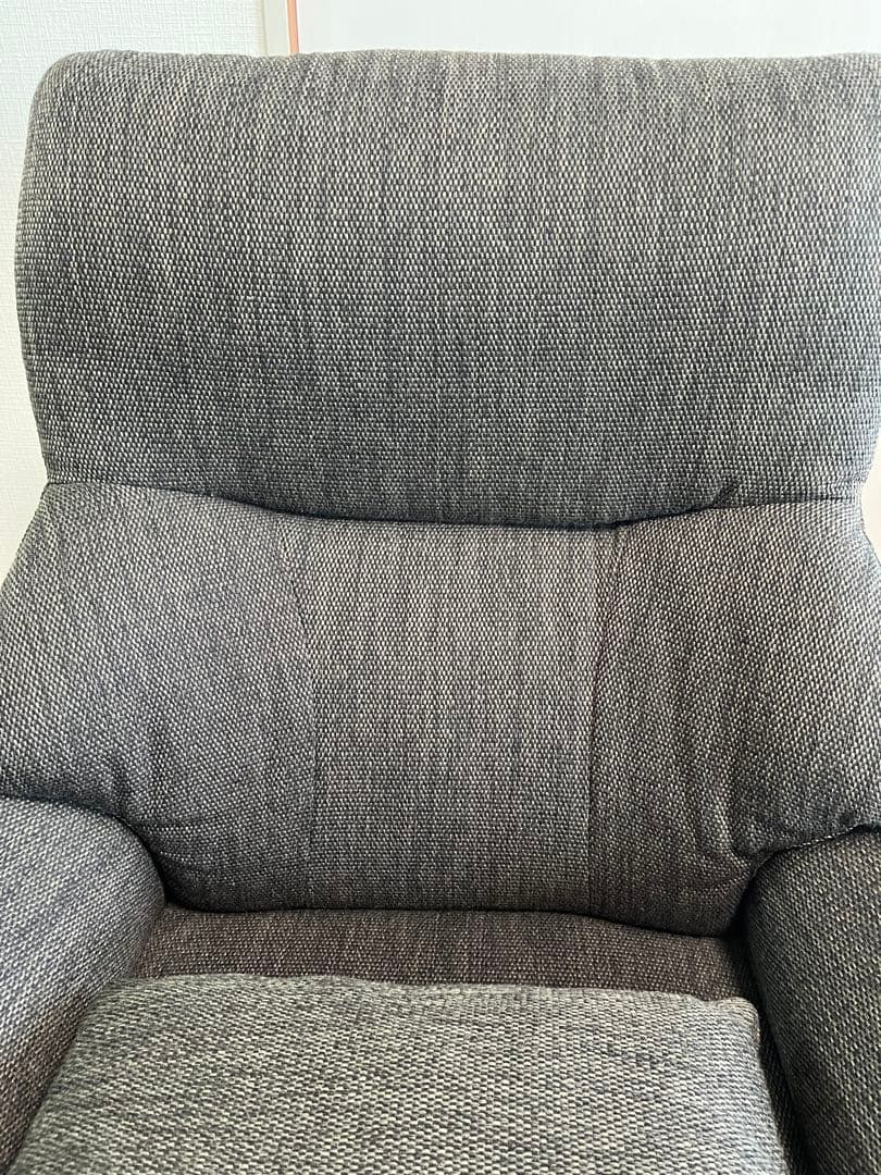 ニトリ 1人掛け布張りソファ「コウテイ3」ダークモカ（ハイバック）クッション付き