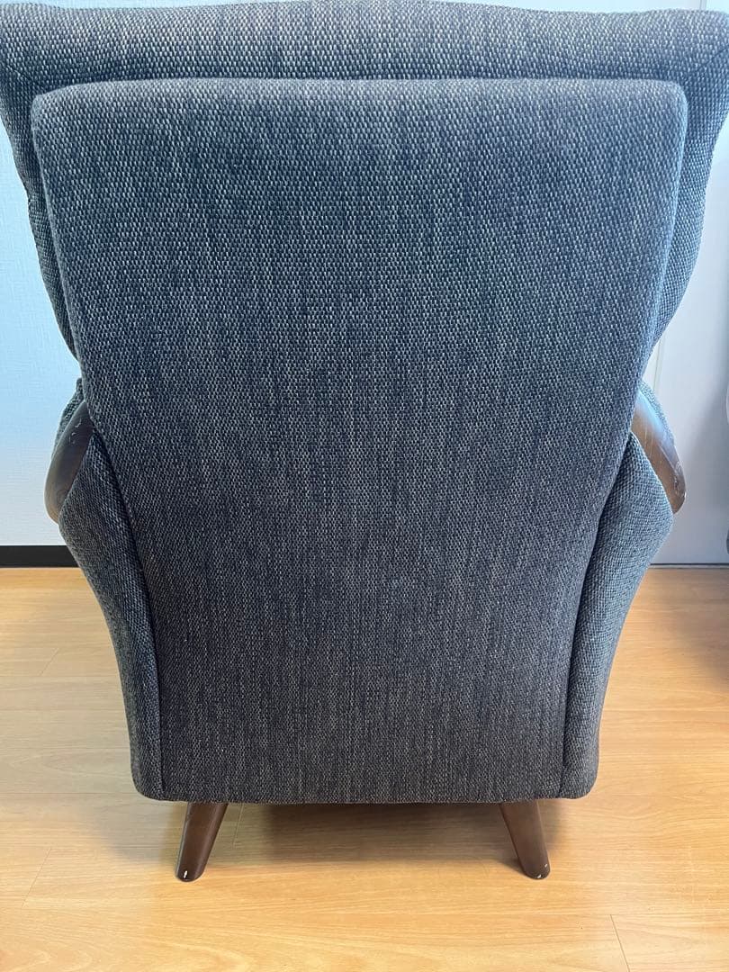 ニトリ 1人掛け布張りソファ「コウテイ3」ダークモカ（ハイバック）クッション付き