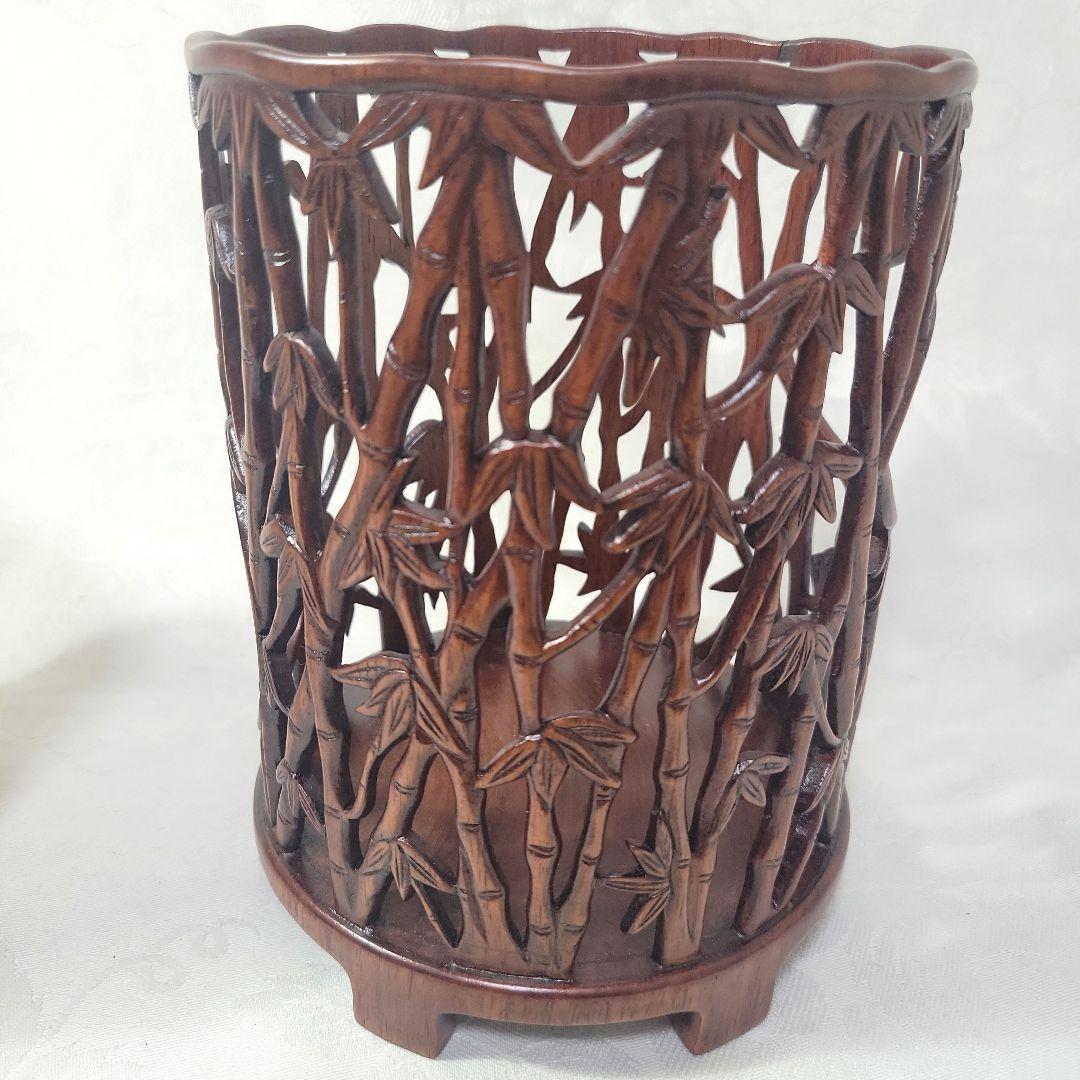 紅木透かし彫り　　凉炉