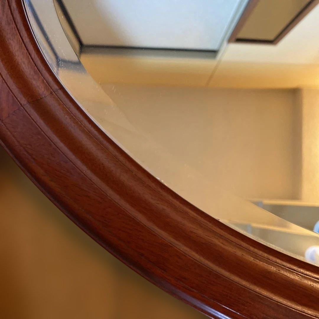 マルニ木工 オーバル ウォールミラー 壁掛け鏡 ヴィンテージ 高級家具