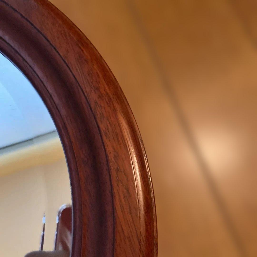 マルニ木工 オーバル ウォールミラー 壁掛け鏡 ヴィンテージ 高級家具