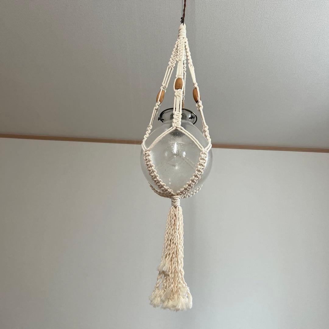 ボヘミアンスタイル ペンダントライト マクラメデザイン