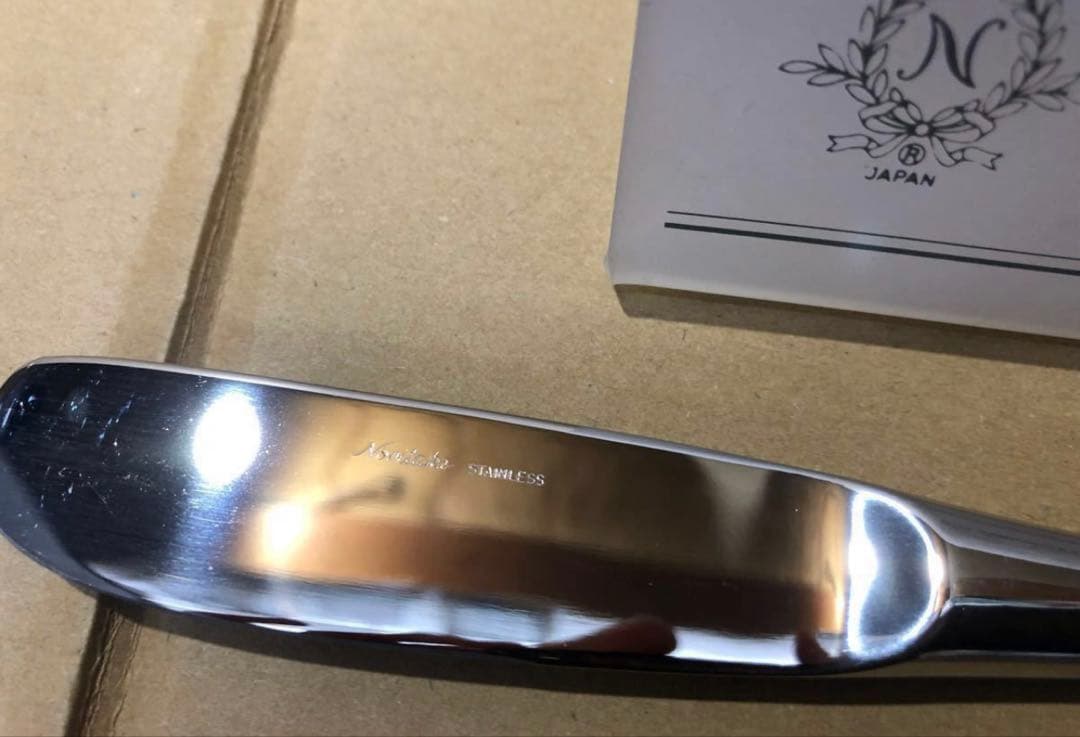 未使用/特価❕ノリタケ/エモーション型/ナイフ/24本組 ステンレス製