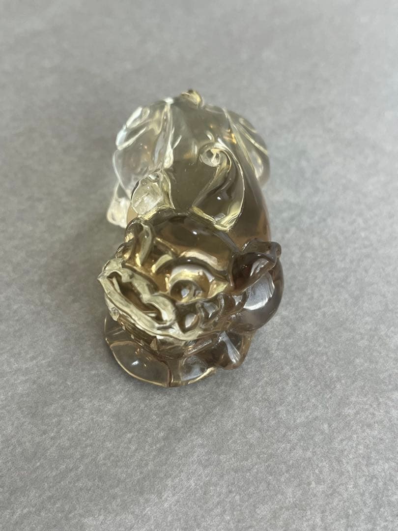 【高品質】スモーキーシトリン　貔貅ペア　置物