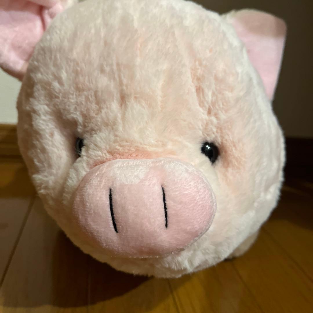 新品タグ付き】遊牧 ぶたさん物語BIGぬいぐるみ ピンクのぶたさん