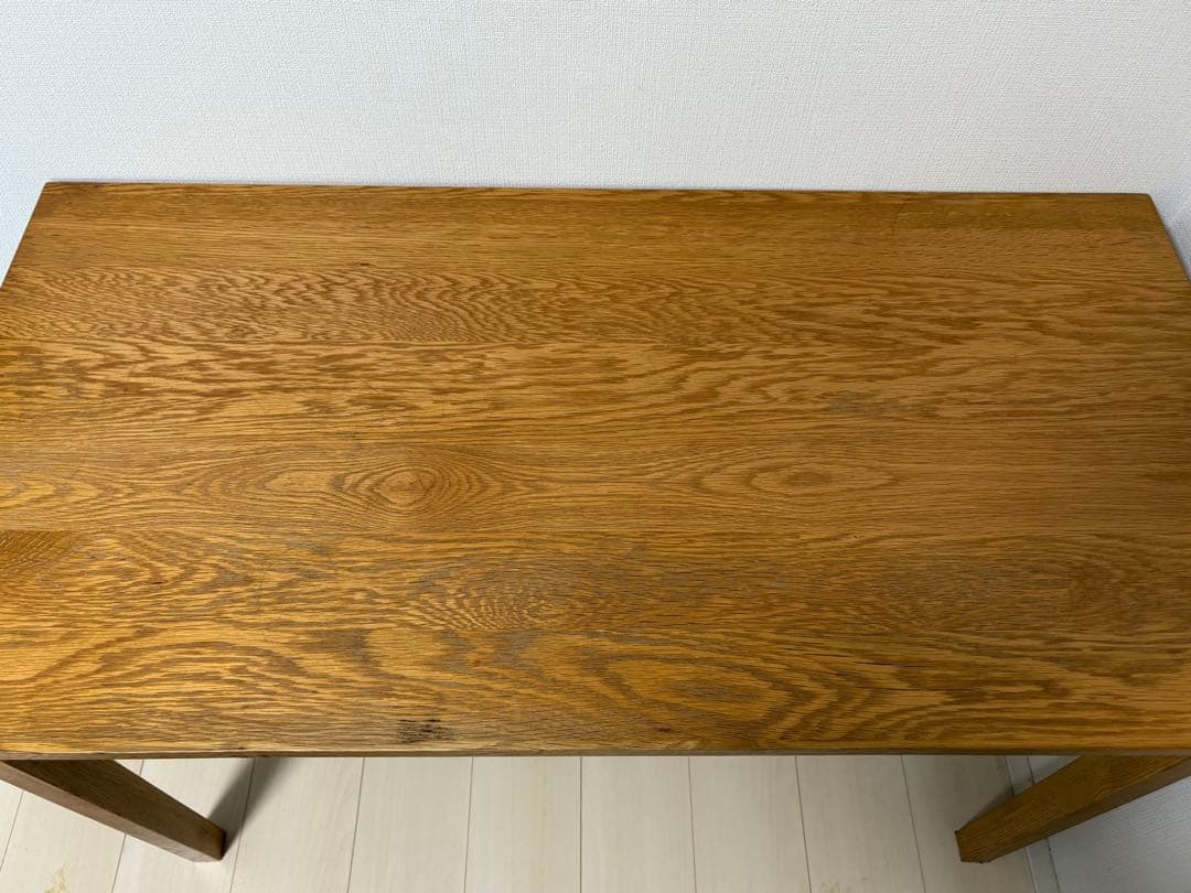 無印良品　無垢材学習デスク　オーク材 引き出し付き