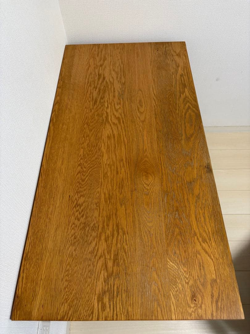 無印良品　無垢材学習デスク　オーク材 引き出し付き