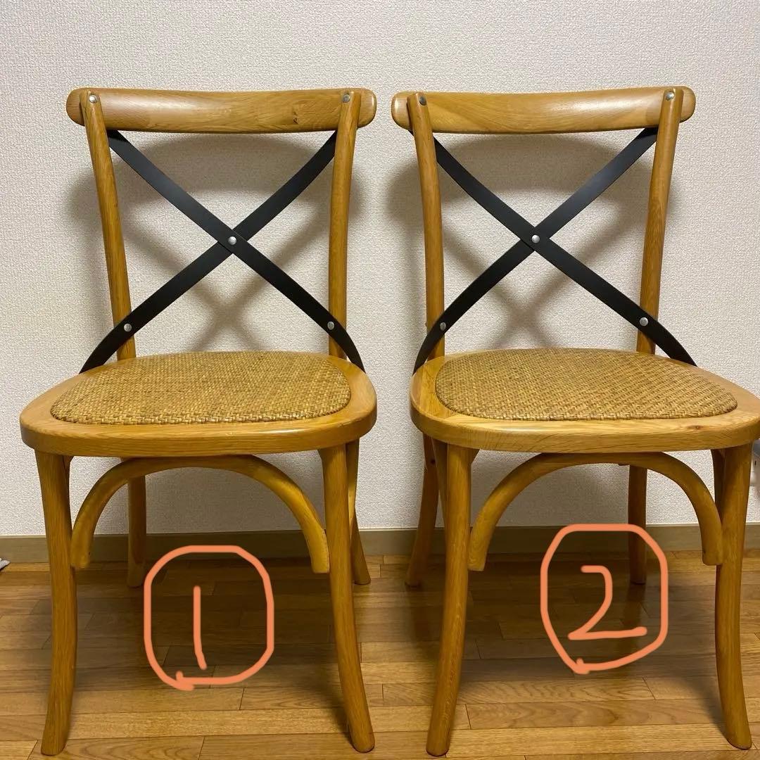 オーク材 クロスバック ダイニングチェア ※1脚のお値段