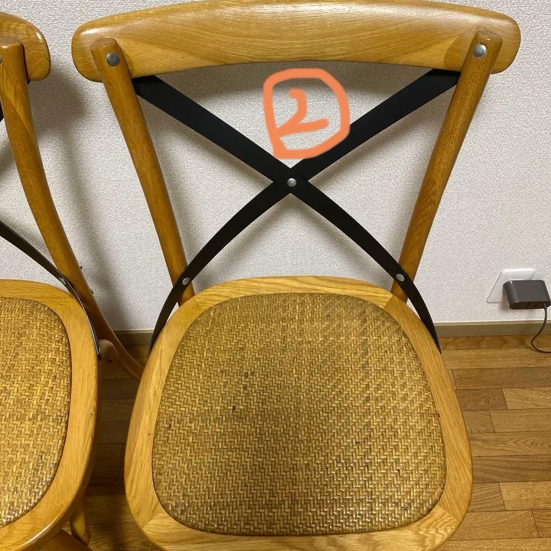 オーク材 クロスバック ダイニングチェア ※1脚のお値段