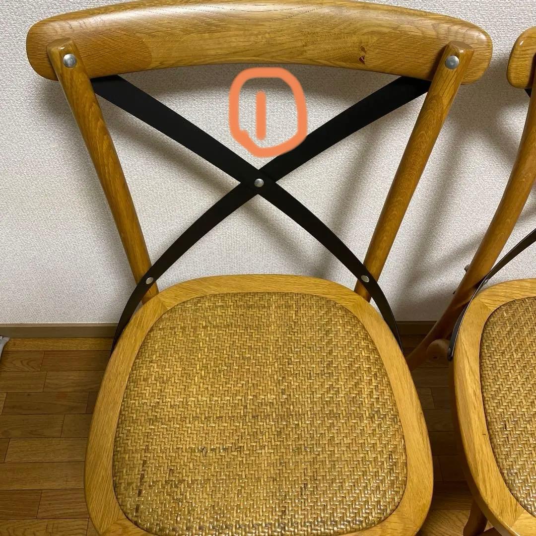 オーク材 クロスバック ダイニングチェア ※1脚のお値段