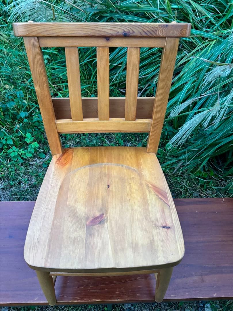 カントリー家具 ②チャーチチェア 教会椅子 ダイニングチェア パイン材
