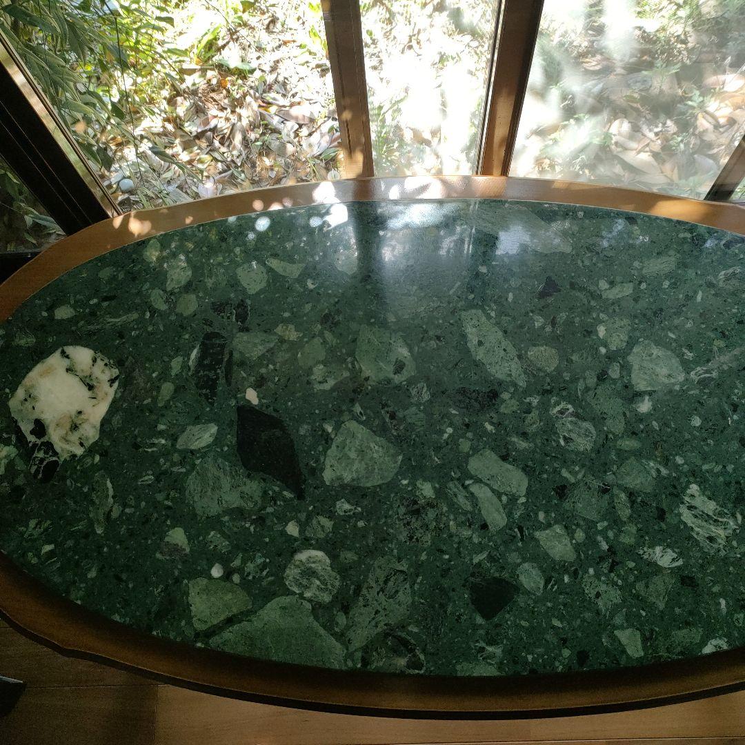 【アンティーク】 大理石テーブル 猫脚 楕円テーブル イタリア製