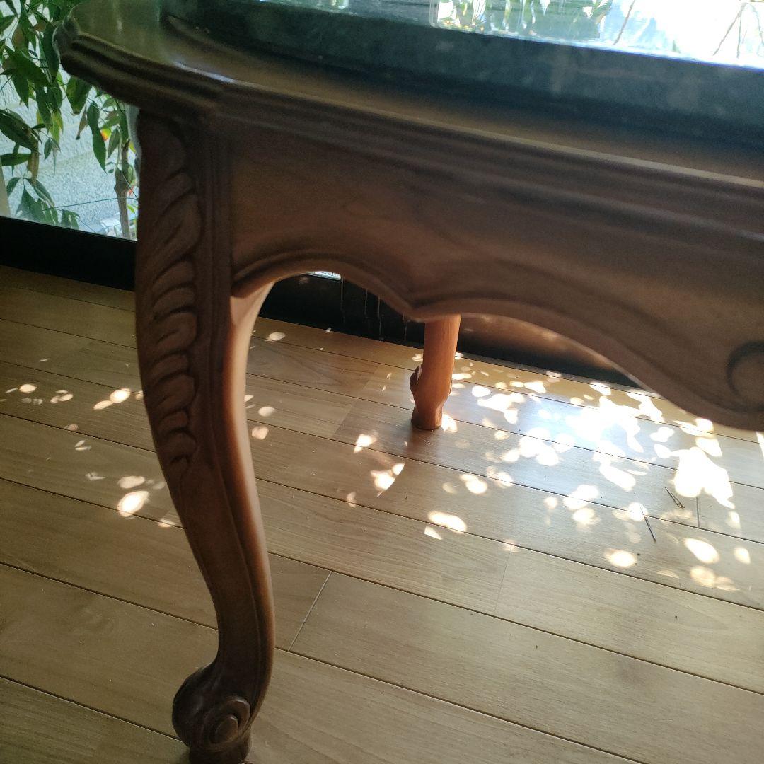 【アンティーク】 大理石テーブル 猫脚 楕円テーブル イタリア製