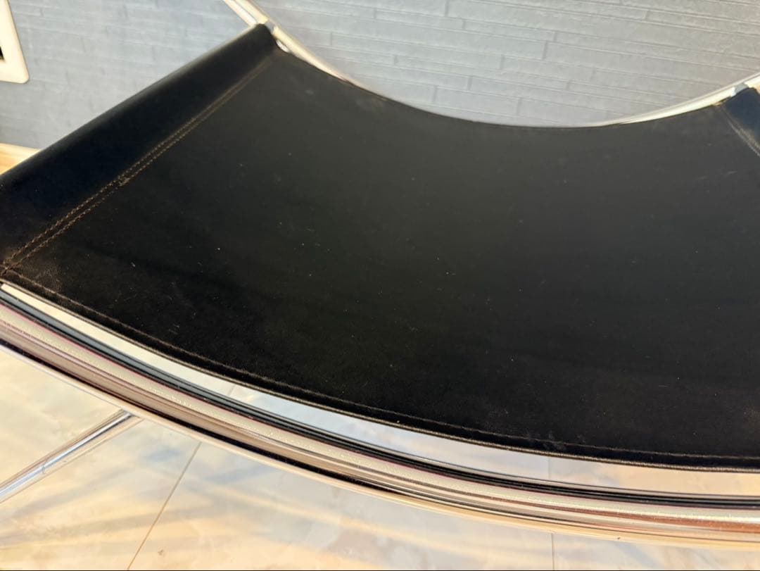 スペースエイジ ガラスローテーブル ヴィンテージ レザー ミッドセンチュリー