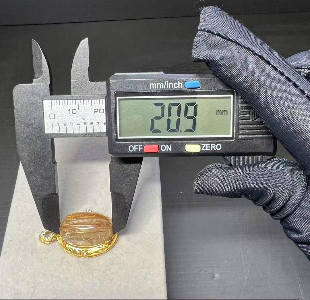 A770 ゴールドルチルクォーツ ペンダントトップ（S925）