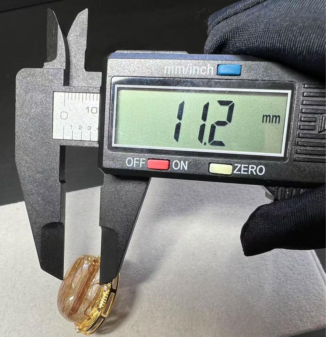 A770 ゴールドルチルクォーツ ペンダントトップ（S925）