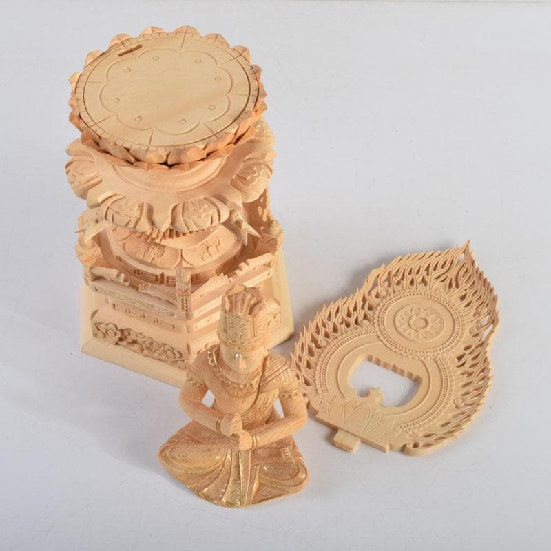 仏教美術 桧彫刻 大日如来像 仏像 華鬘台 C 8862 - メルカリ