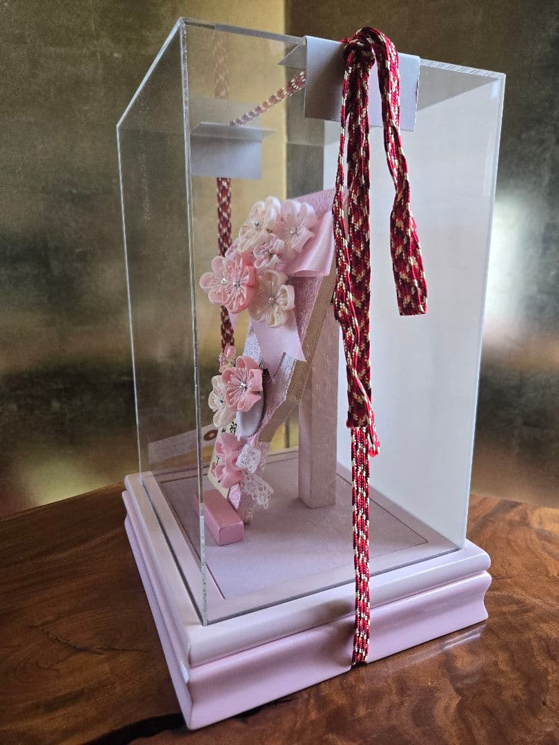 【展示品限り】正月飾り　羽子板　ケース飾り　※閉店セール　H9