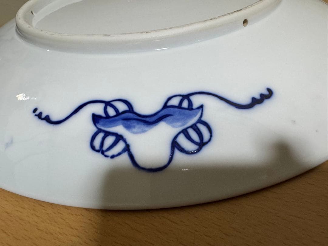 古伊万里　大皿　秀峰　日本の伝統的な陶磁器装飾皿　37.5cm