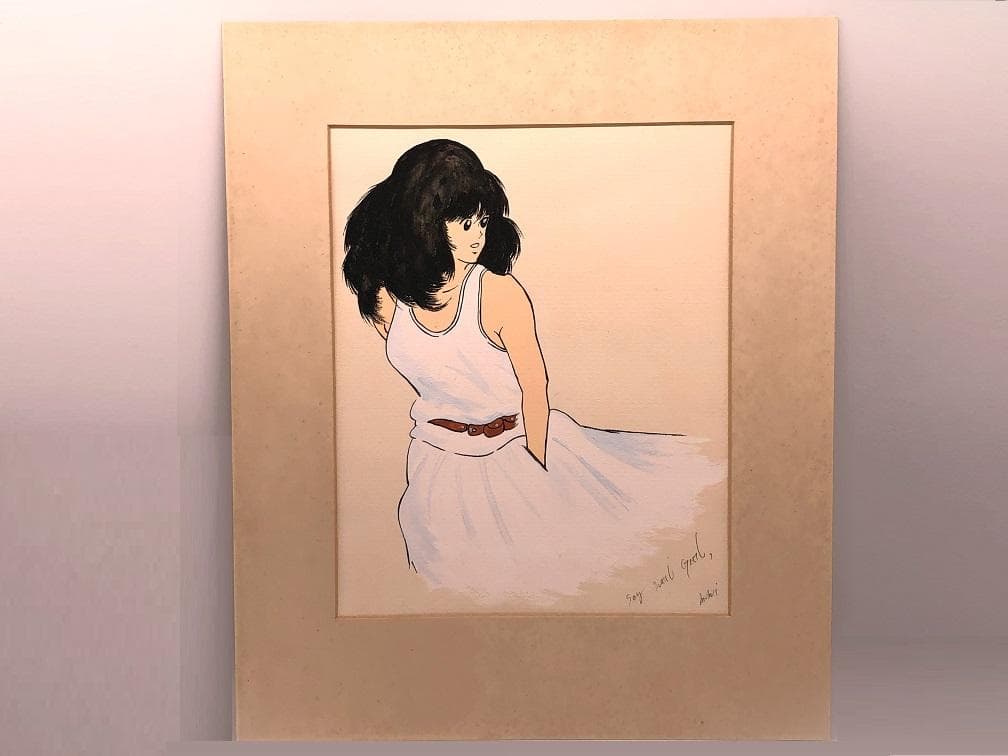 【 肉筆水彩原画 】　蔵出品　本紙45.5×37.7ｃｍ