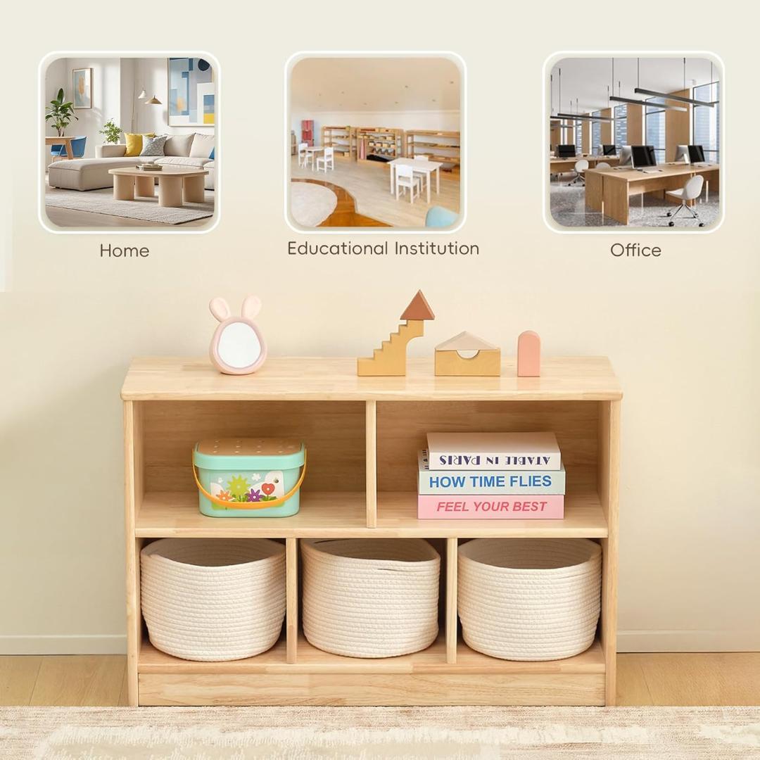 【新品未使用】TOOKYLAND 収納 2段 幅90×高60 木製収納