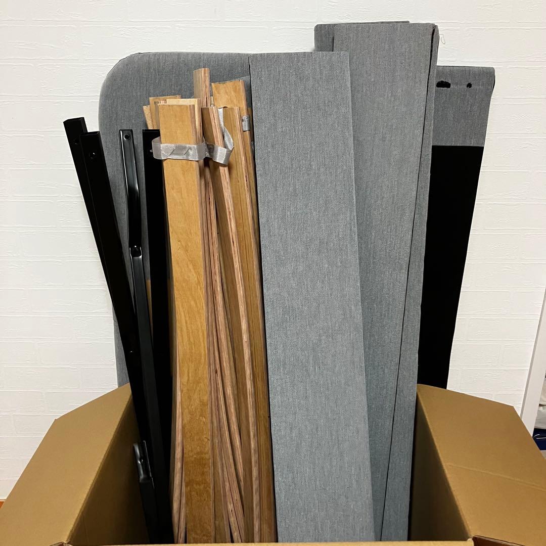 【美品】IKEA ベッドフレーム シングルベッド ライトグレー シンプルおしゃれ