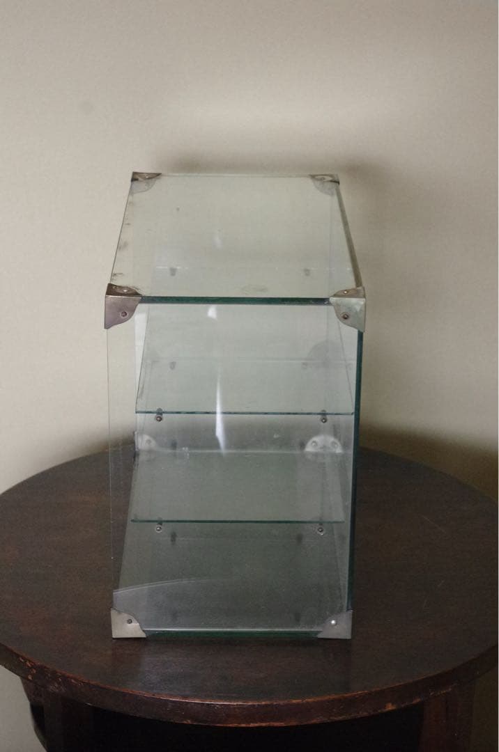 ※直接引取可能※ 店舗什器 透明ガラス 3段ディスプレイケース