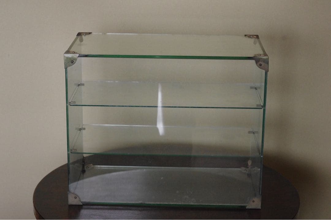 ※直接引取可能※ 店舗什器 透明ガラス 3段ディスプレイケース