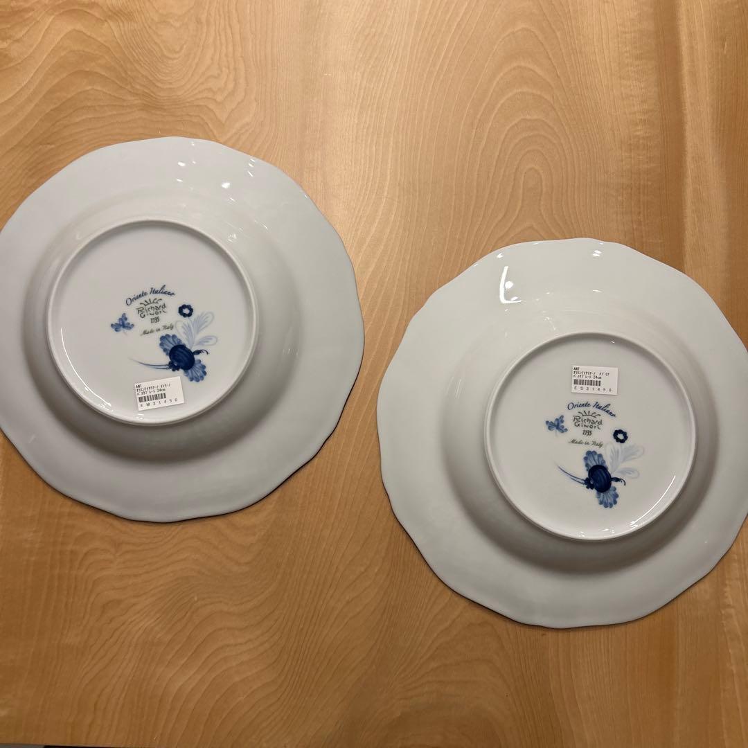 美品　リチャードジノリ　オリエンテイタリアーノ　パスタプレート　2枚　24cm