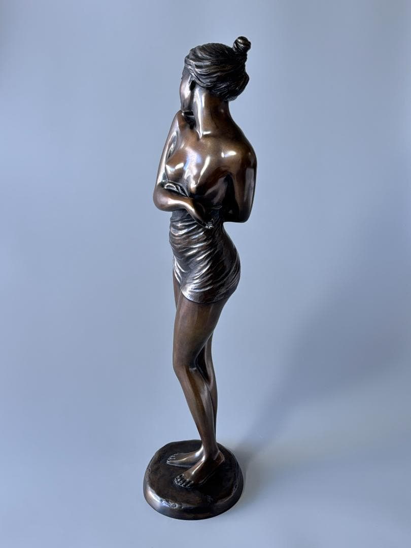 竹中正晴 ブロンズ像 はじらい 女性像 裸婦 高岡銅器 高さ62㎝ - メルカリ