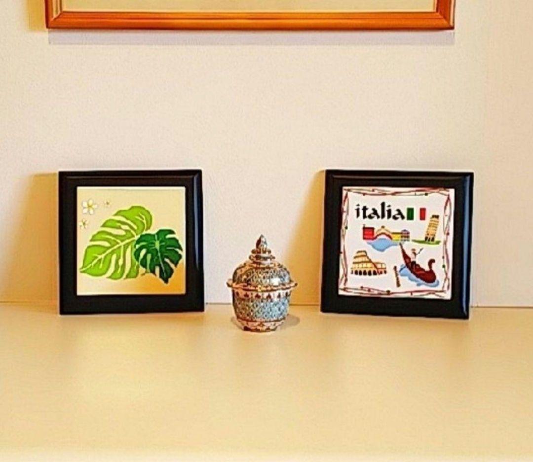 さとみん様確認用 鍋敷き イタリア柄 陶器 コロッセオ ピサの斜塔