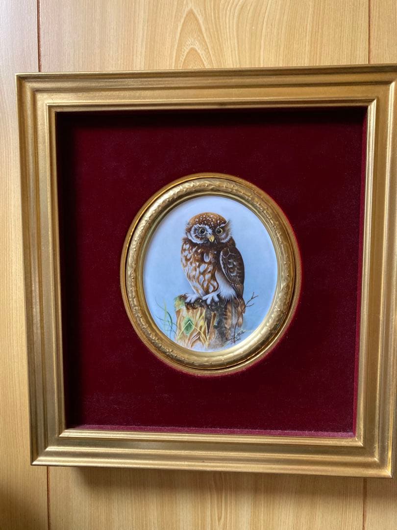 ヘレンド」 陶板フクロウ額 - メルカリ