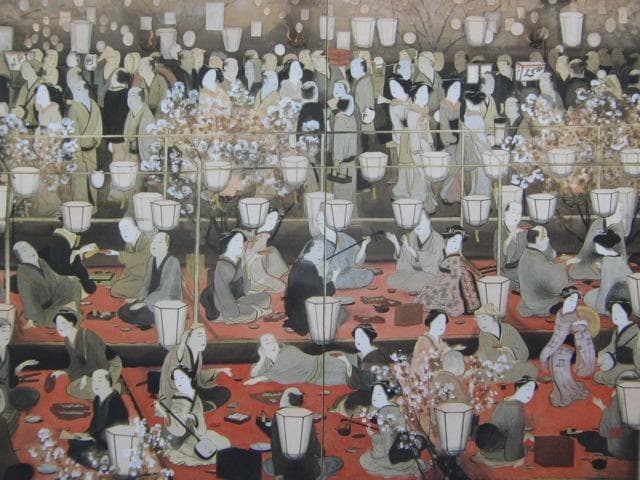 村上華岳、【夜櫻之図】、希少画集画より、状態良好、新品高級額装付