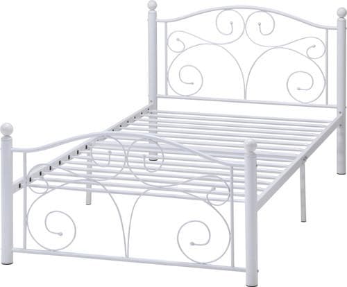 【新品・送料無料】パイプシングルベッド　Ｂ０２６Ｔ（１５０７Ｔ）　ＷＨ