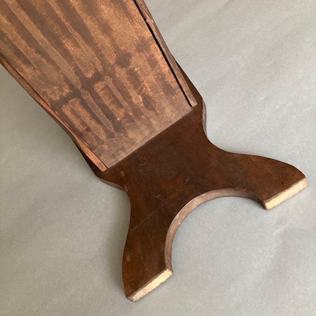 アンティーク　レトロ　ヴィンテージ　古道具　軽井沢彫　桜　彫刻　ラック　取手付