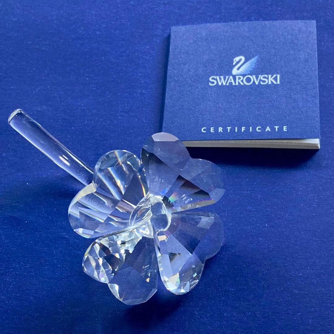 スワロフスキー 四葉のクローバー 花 置き物 クリスタル - メルカリ