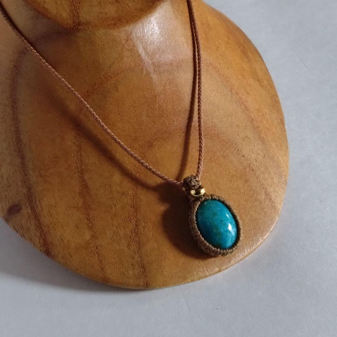 ブルーオパール マクラメネックレス