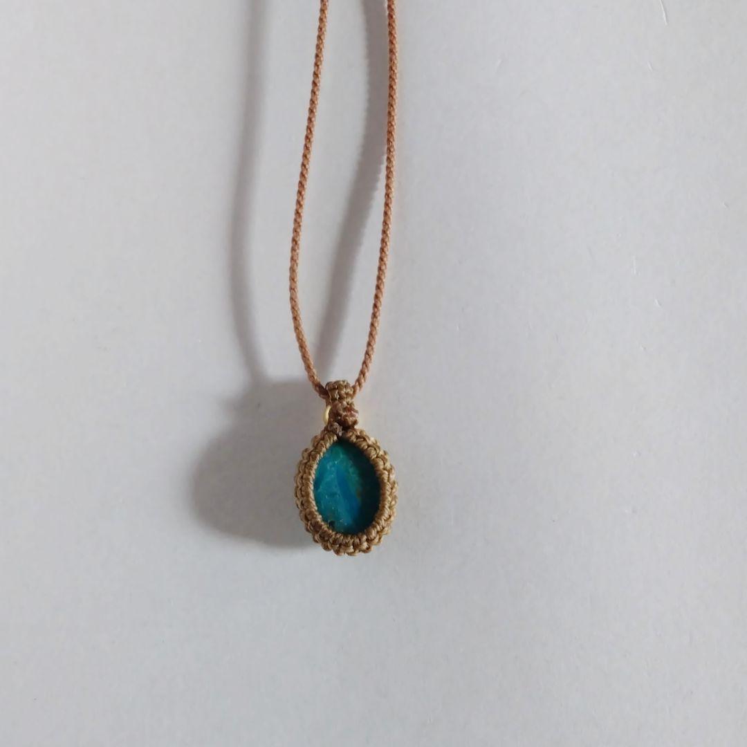 ブルーオパール マクラメネックレス