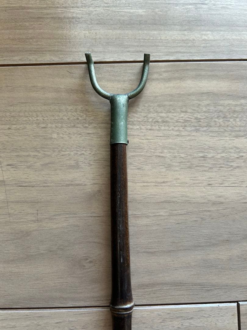 昭和レトロ 黒竹 矢筈 掛け軸　やはず