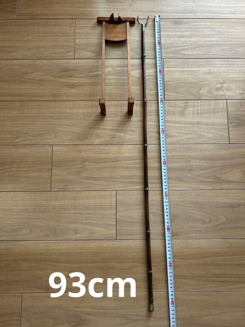 昭和レトロ 黒竹 矢筈 掛け軸　やはず